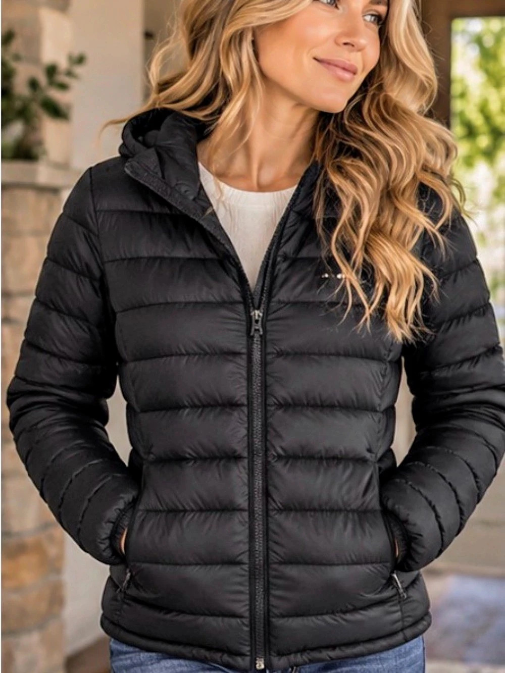 20” ptp Roots Puffer Jacket Women's Black Jacket Small